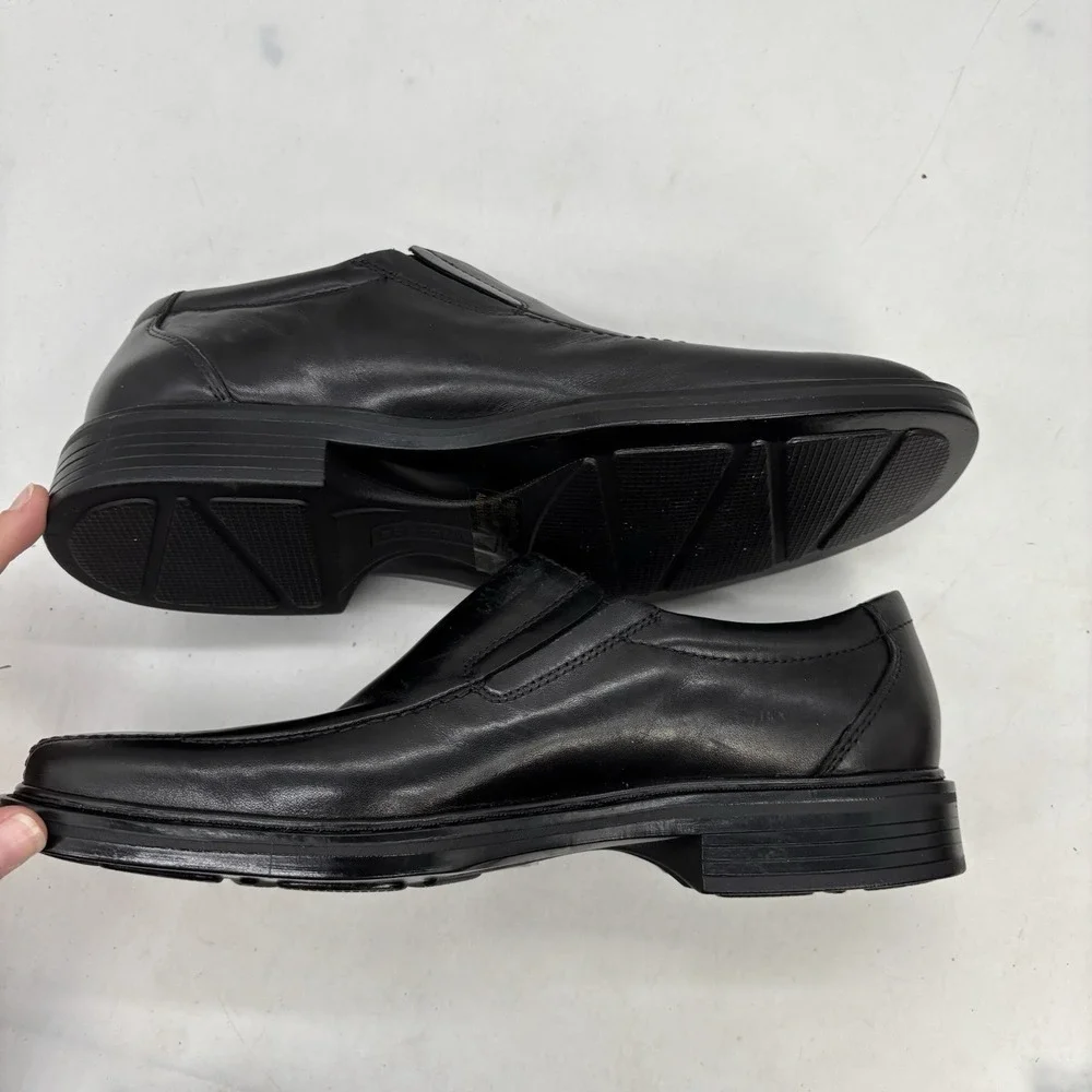 Bostonian New Iron Age Dress Shoes Mens 9 Black Wingtip Black Slip On Comfort